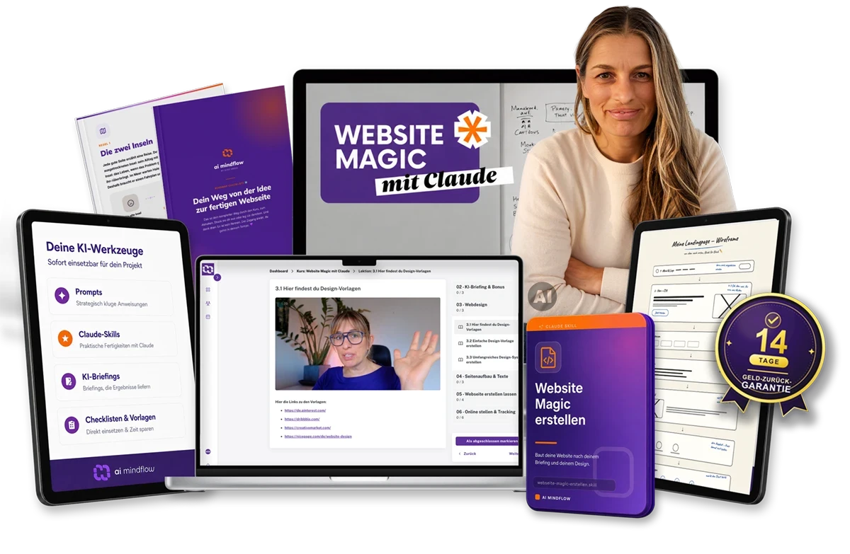 Website Magic mit Claude – Onlinekurs mit Claude-Skills, Checklisten und Vorlagen